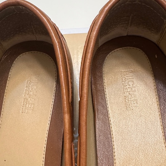 Michael Kors Tan Leather Loafers - Picture 2 of 6